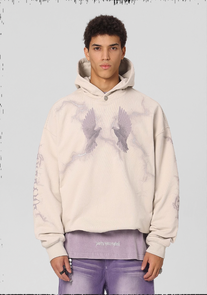 JHYQ Thunder Bird Printed Hoodie