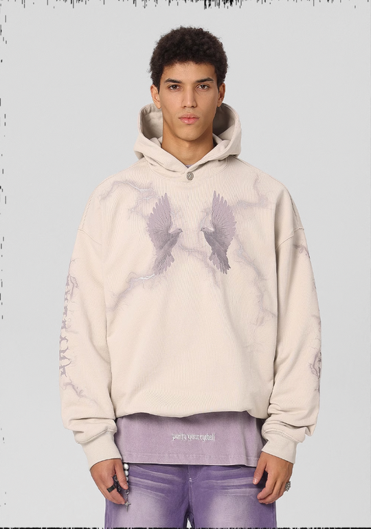 JHYQ Thunder Bird Printed Hoodie