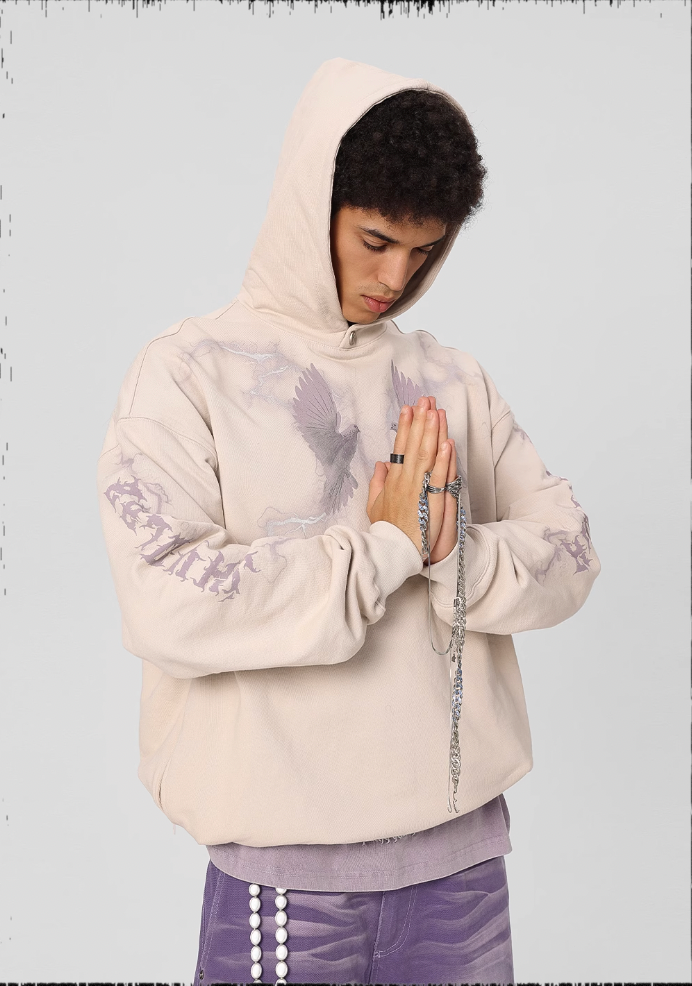 JHYQ Thunder Bird Printed Hoodie