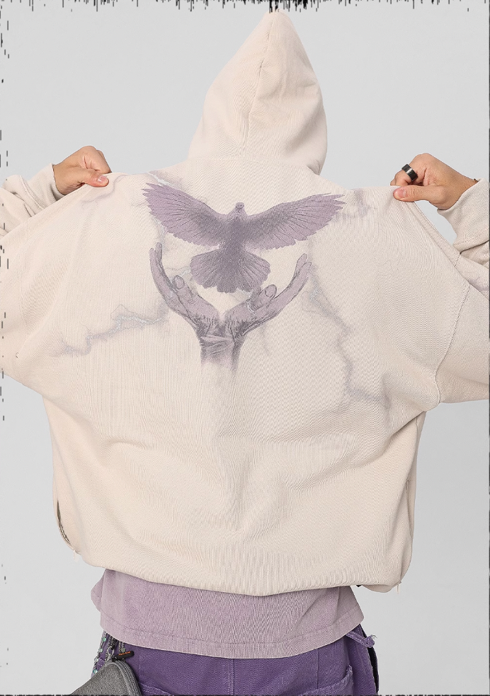JHYQ Thunder Bird Printed Hoodie