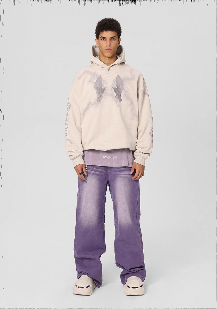 JHYQ Thunder Bird Printed Hoodie