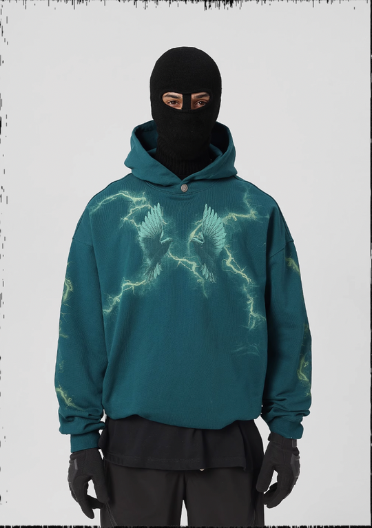 JHYQ Thunder Bird Printed Hoodie