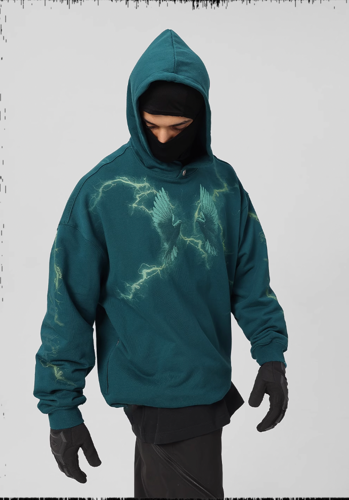 JHYQ Thunder Bird Printed Hoodie