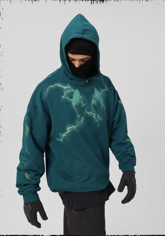 JHYQ Thunder Bird Printed Hoodie