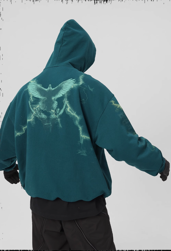 JHYQ Thunder Bird Printed Hoodie
