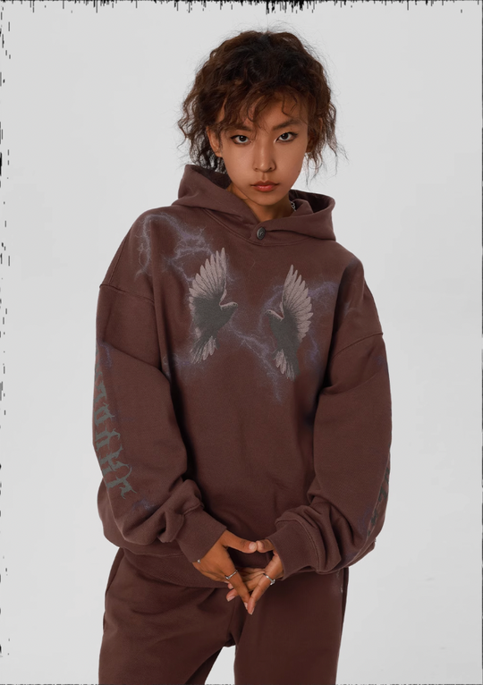 JHYQ Thunder Bird Printed Hoodie