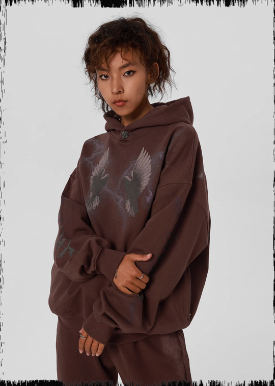 JHYQ Thunder Bird Printed Hoodie