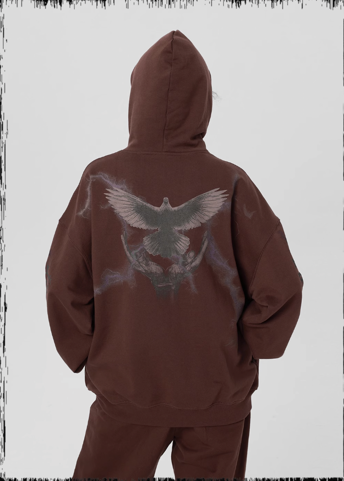 JHYQ Thunder Bird Printed Hoodie