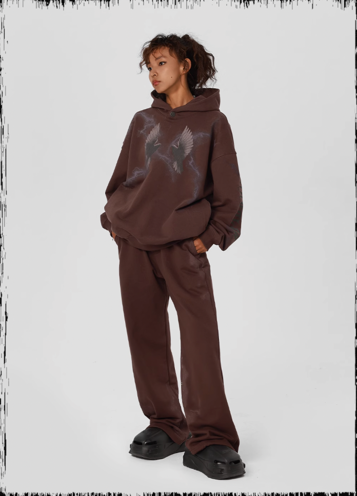 JHYQ Thunder Bird Printed Hoodie