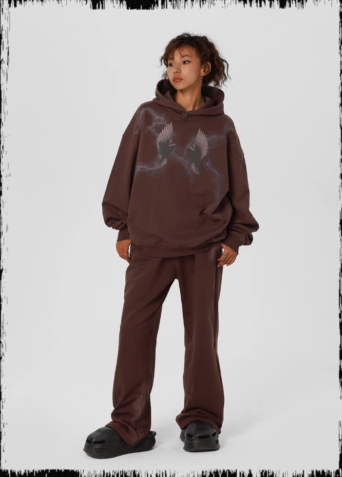 JHYQ Thunder Bird Printed Hoodie