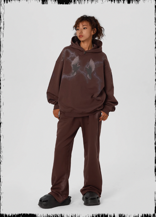 JHYQ Thunder Bird Printed Hoodie