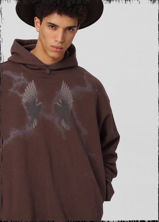 JHYQ Thunder Bird Printed Hoodie