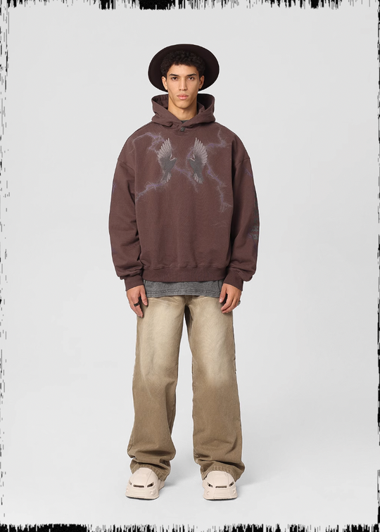 JHYQ Thunder Bird Printed Hoodie