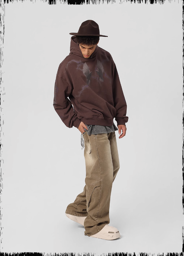 JHYQ Thunder Bird Printed Hoodie