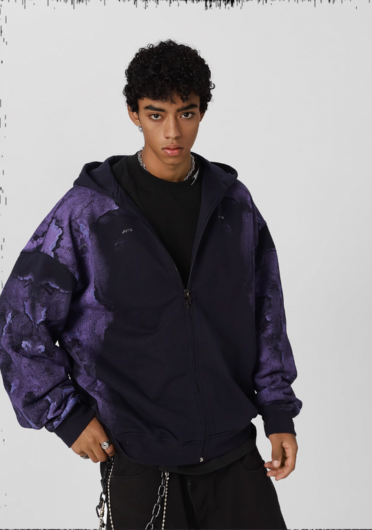JHYQ Technology Pulp Printed Zipper Hoodie