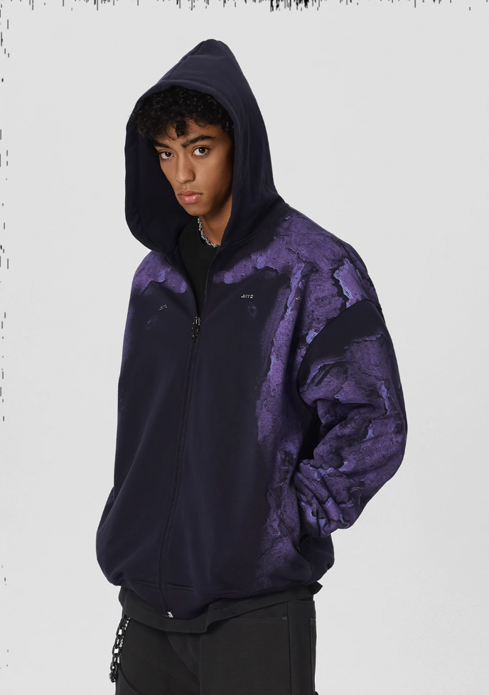 JHYQ Technology Pulp Printed Zipper Hoodie