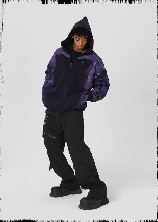 JHYQ Technology Pulp Printed Zipper Hoodie