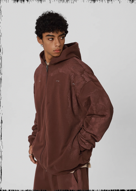 JHYQ Technology Pulp Printed Zipper Hoodie