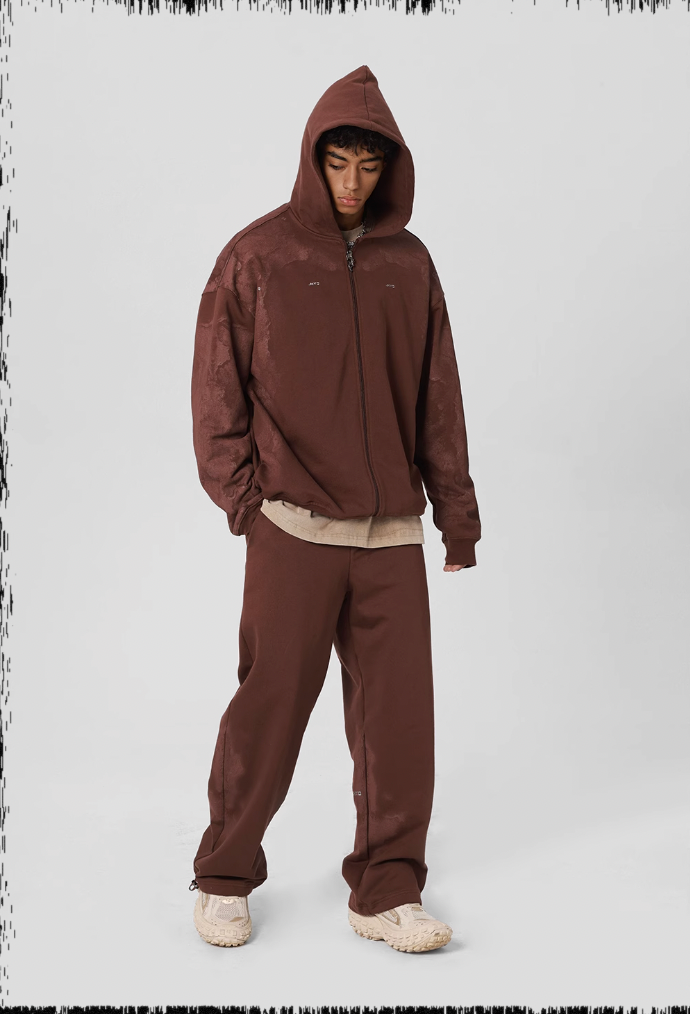 JHYQ Technology Pulp Printed Zipper Hoodie