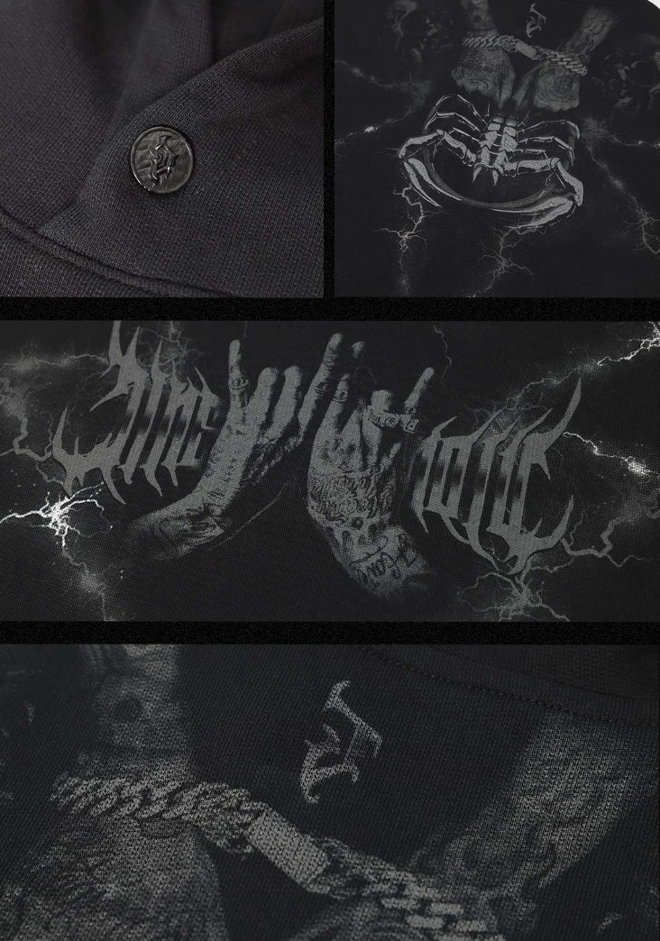 JHYQ Graffiti Print Hoodie