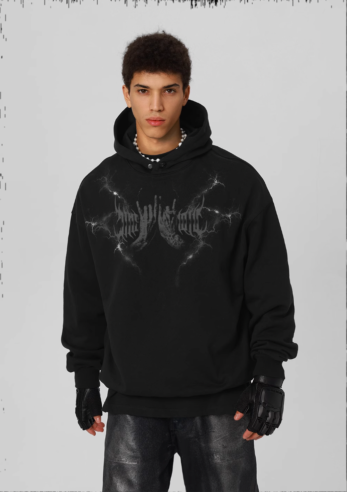 JHYQ Graffiti Print Hoodie