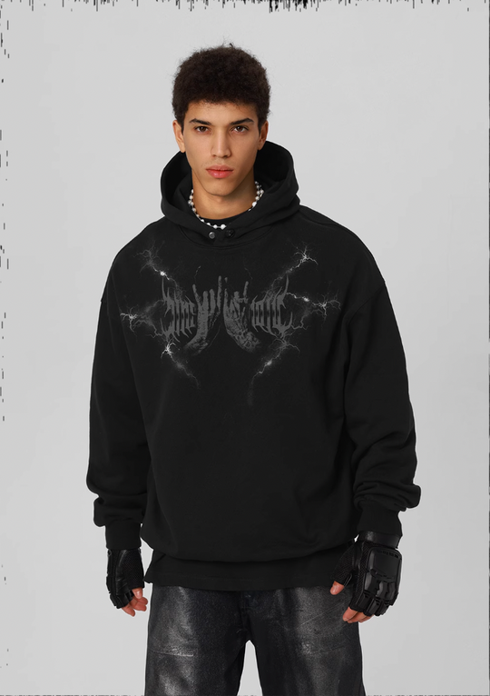 JHYQ Graffiti Print Hoodie