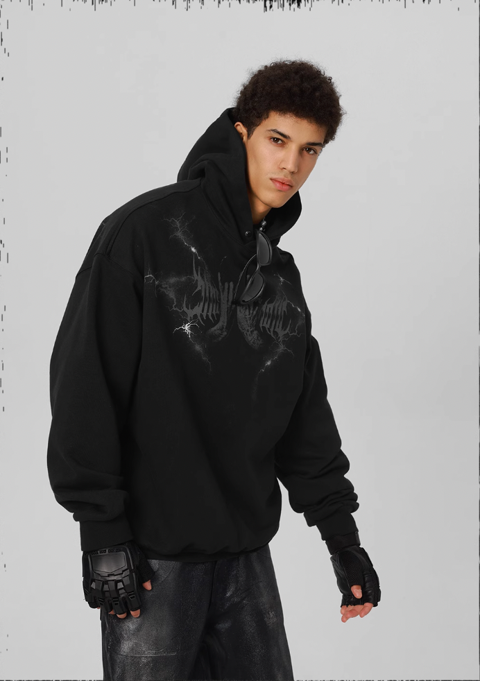 JHYQ Graffiti Print Hoodie