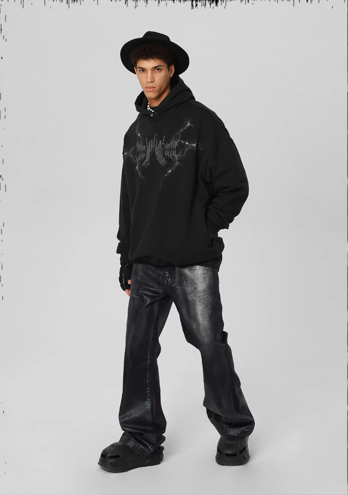 JHYQ Graffiti Print Hoodie