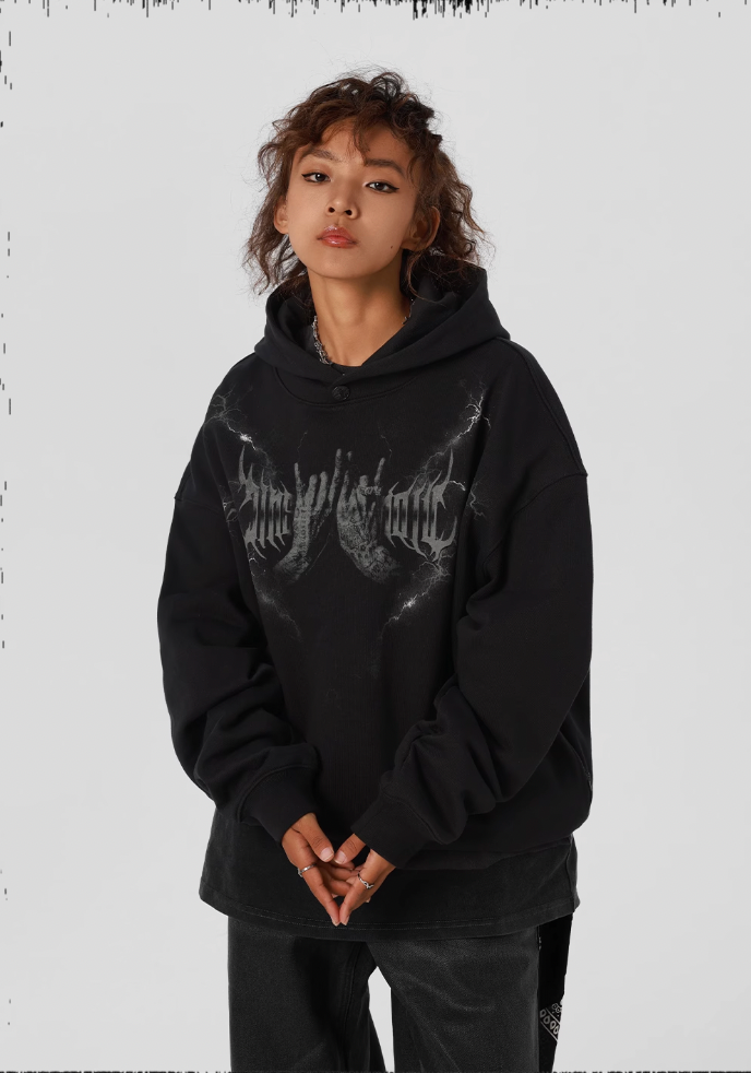 JHYQ Graffiti Print Hoodie