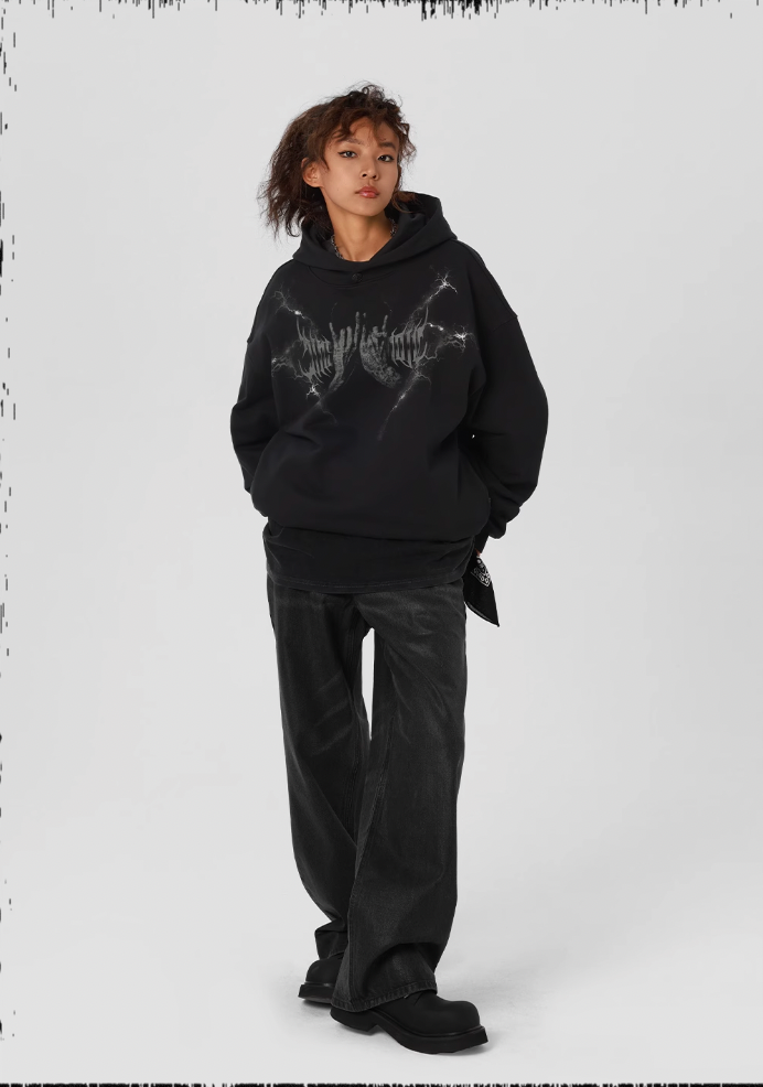 JHYQ Graffiti Print Hoodie