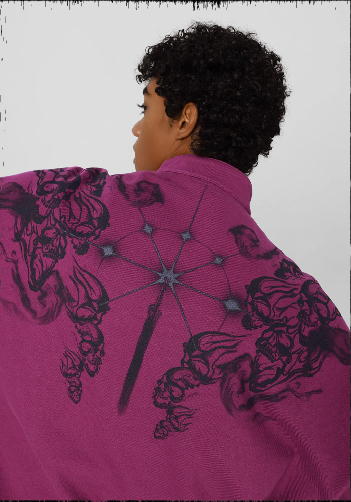 JHYQ Screen Printed Half Zip Sweatshirt