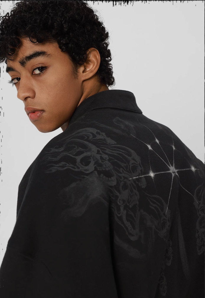 JHYQ Screen Printed Half Zip Sweatshirt