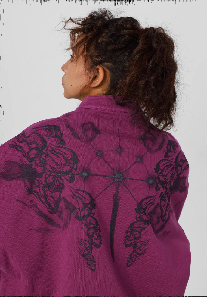 JHYQ Screen Printed Half Zip Sweatshirt