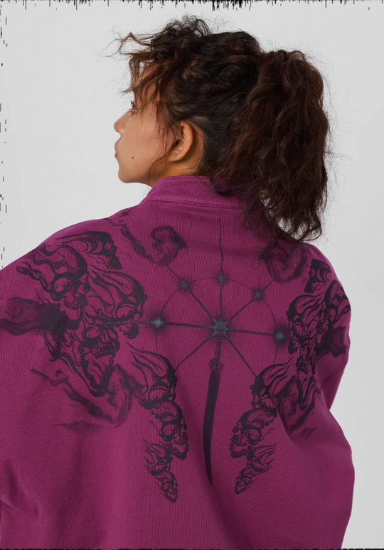 JHYQ Screen Printed Half Zip Sweatshirt