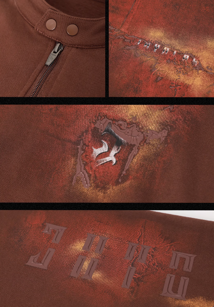 JHYQ Scrap Tech Printed Half Zip Sweatshirt