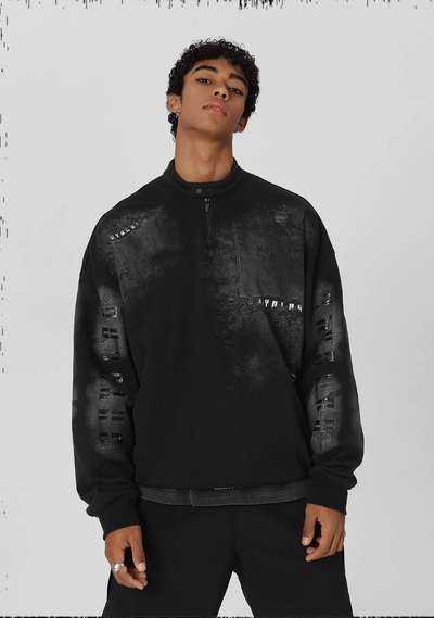 JHYQ Scrap Tech Printed Half Zip Sweatshirt