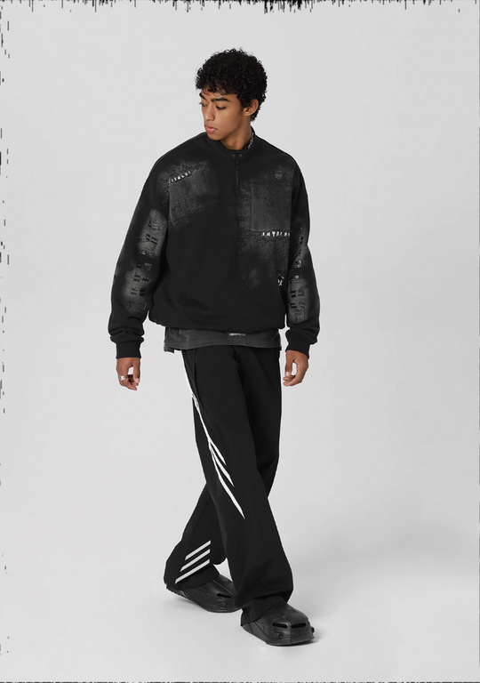 JHYQ Scrap Tech Printed Half Zip Sweatshirt