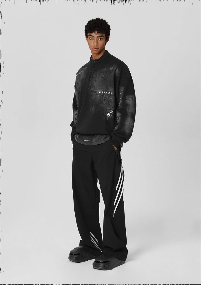 JHYQ Scrap Tech Printed Half Zip Sweatshirt