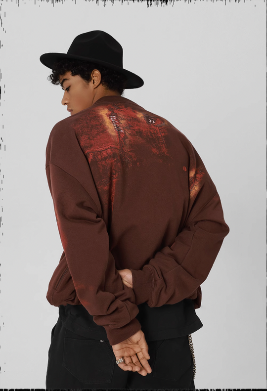 JHYQ Scrap Tech Printed Half Zip Sweatshirt