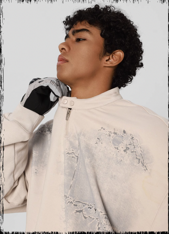 JHYQ Scrap Tech Printed Half Zip Sweatshirt