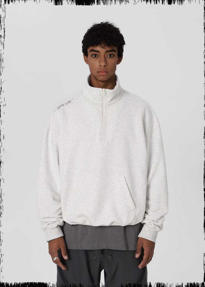 JHYQ 3D Embroidery Half Zip Sweatshirt