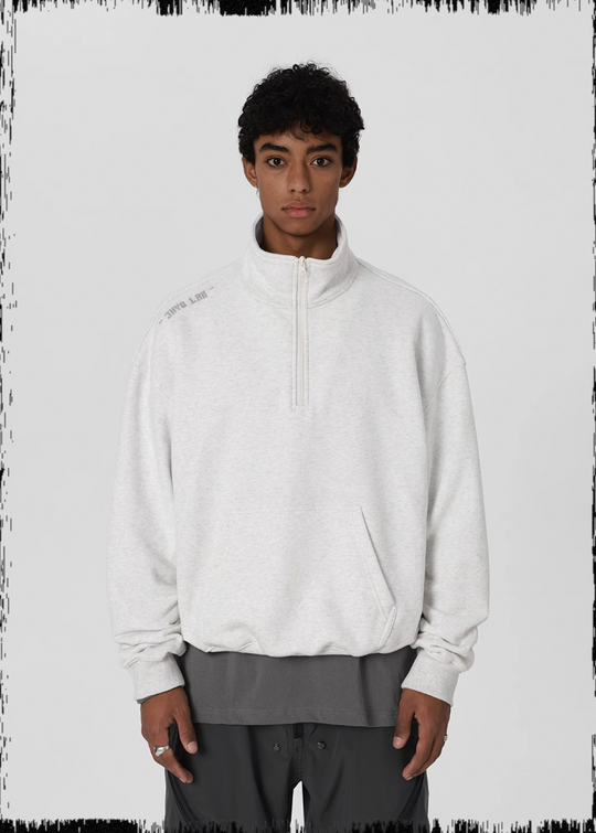 JHYQ 3D Embroidery Half Zip Sweatshirt