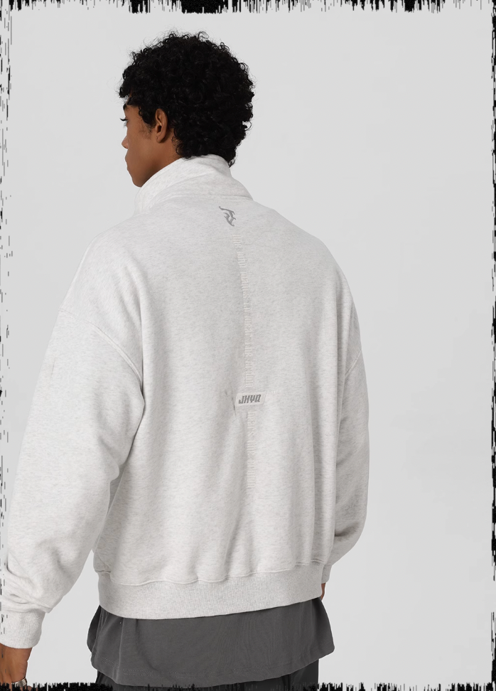 JHYQ 3D Embroidery Half Zip Sweatshirt