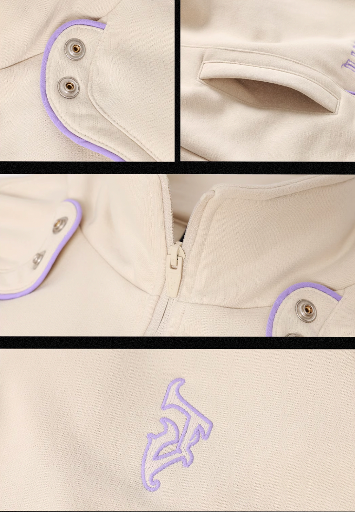 JHYQ 3D Arc Half Zip Sweatshirt