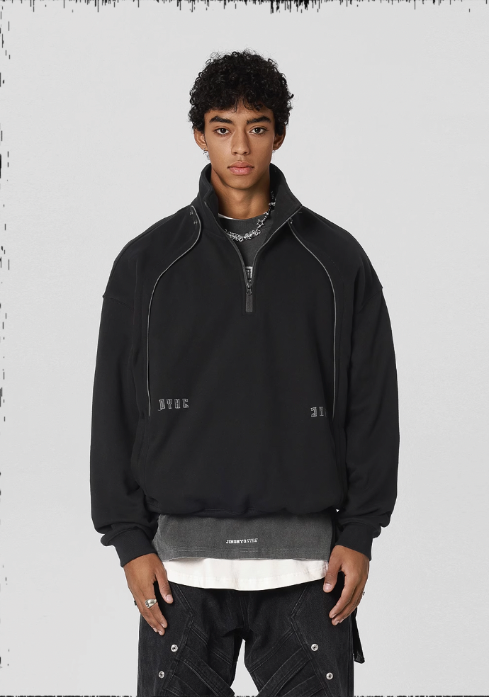 JHYQ 3D Arc Half Zip Sweatshirt