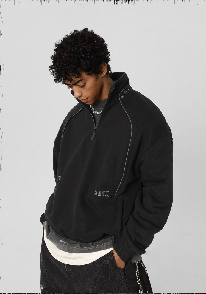 JHYQ 3D Arc Half Zip Sweatshirt