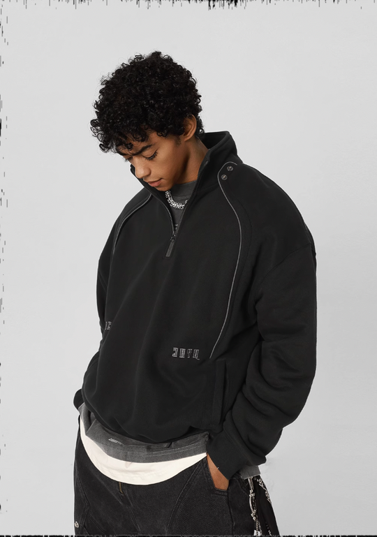 JHYQ 3D Arc Half Zip Sweatshirt