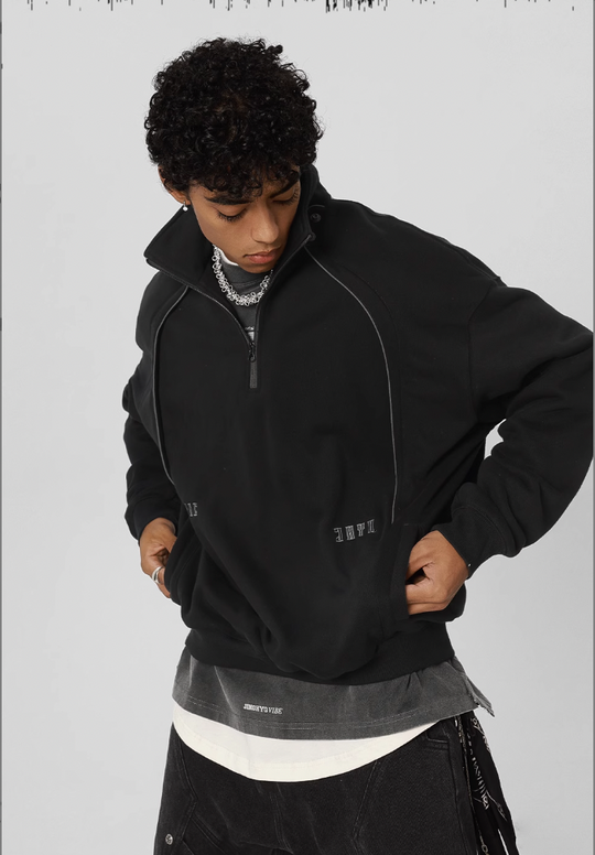 JHYQ 3D Arc Half Zip Sweatshirt
