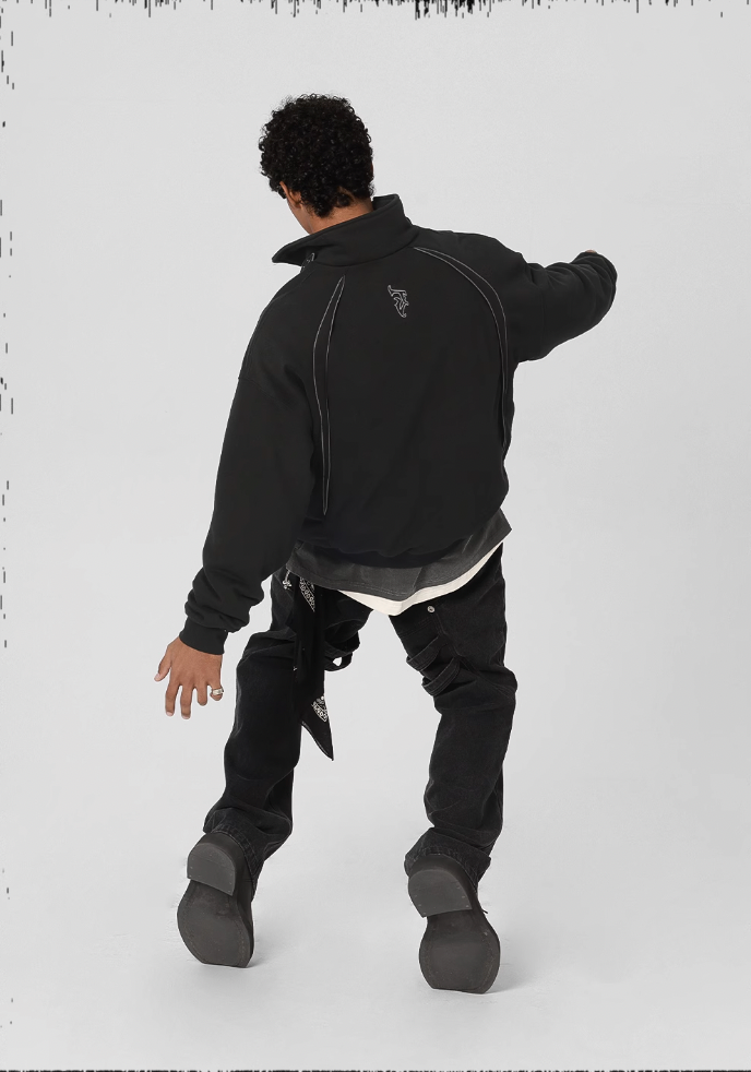 JHYQ 3D Arc Half Zip Sweatshirt