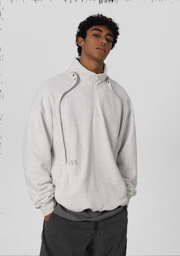 JHYQ 3D Arc Half Zip Sweatshirt